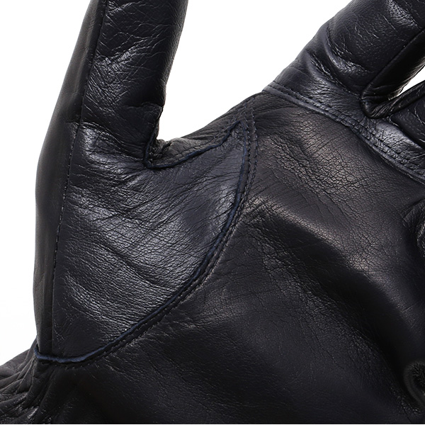  KURODA(クロダ) カシミヤ混裏地 イタリア製羊革 スマホ対応 日本製革手袋 ブルー ネイビー 青色 メンズ 本革 レザー 手袋 ラムスキン(仔羊革) グローブ スマートフォン タッチパネル 対応 クリスマス ギフト プレゼント お誕生日 贈り物 男性