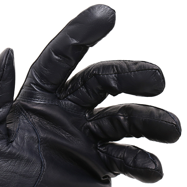  KURODA(クロダ) カシミヤ混裏地 イタリア製羊革 スマホ対応 日本製革手袋 ブルー ネイビー 青色 メンズ 本革 レザー 手袋 ラムスキン(仔羊革) グローブ スマートフォン タッチパネル 対応 クリスマス ギフト プレゼント お誕生日 贈り物 男性