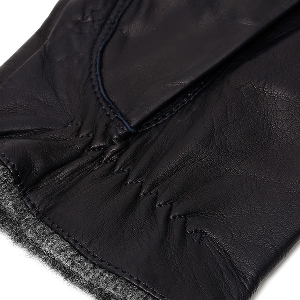  KURODA(クロダ) カシミヤ混裏地 イタリア製羊革 スマホ対応 日本製革手袋 ブルー ネイビー 青色 メンズ 本革 レザー 手袋 ラムスキン(仔羊革) グローブ スマートフォン タッチパネル 対応 クリスマス ギフト プレゼント お誕生日 贈り物 男性