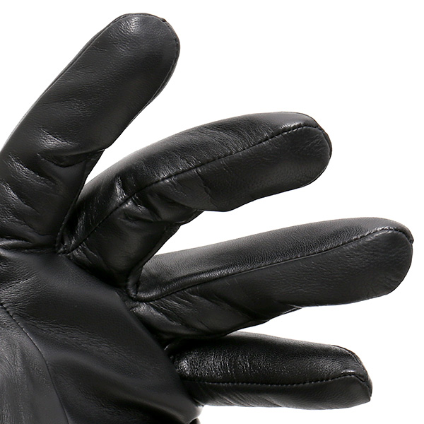 日本の老舗手袋メーカーKURODA(クロダ) 日本製 革手袋 ラムスキン(仔羊革) ブラック 黒 黒色 メンズ 本革 男性 紳士用 手袋