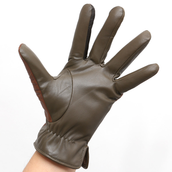 日本の老舗手袋メーカーKURODA(クロダ) 日本製 革手袋 ラムスキン(仔羊革) キャメル ブラウン 茶 茶色 メンズ 本革 男性 紳士用 手袋