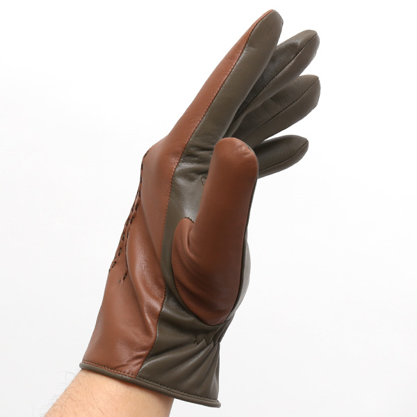 日本の老舗手袋メーカーKURODA(クロダ) 日本製 革手袋 ラムスキン(仔羊革) キャメル ブラウン 茶 茶色 メンズ 本革 男性 紳士用 手袋