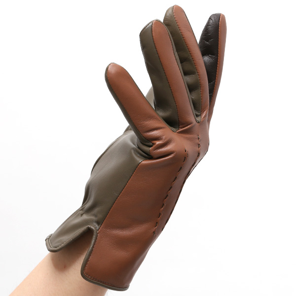 日本の老舗手袋メーカーKURODA(クロダ) 日本製 革手袋 ラムスキン(仔羊革) キャメル ブラウン 茶 茶色 メンズ 本革 男性 紳士用 手袋