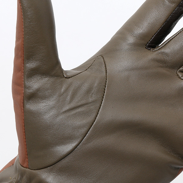 日本の老舗手袋メーカーKURODA(クロダ) 日本製 革手袋 ラムスキン(仔羊革) キャメル ブラウン 茶 茶色 メンズ 本革 男性 紳士用 手袋