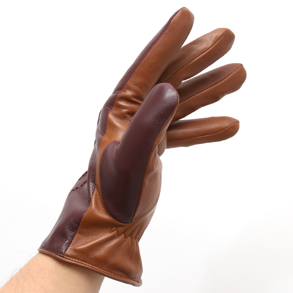  日本の老舗手袋メーカーKURODA(クロダ) 日本製 革手袋 ラムスキン(仔羊革) ワイン レッド ワイン 赤色 メンズ 本革 男性 紳士用 手袋