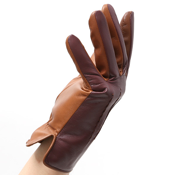  日本の老舗手袋メーカーKURODA(クロダ) 日本製 革手袋 ラムスキン(仔羊革) ワイン レッド ワイン 赤色 メンズ 本革 男性 紳士用 手袋