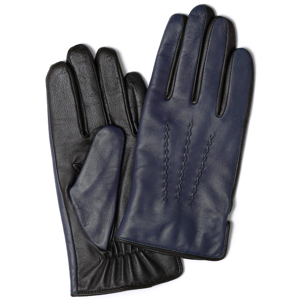 KURODA(クロダ) 羊革 メンズ 手袋 ネイビー