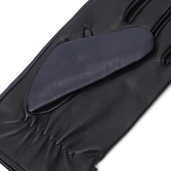  日本の老舗手袋メーカーKURODA(クロダ) 日本製 革手袋 ラムスキン(仔羊革) ブルー ネイビー 青色 メンズ 本革 男性 紳士用 手袋