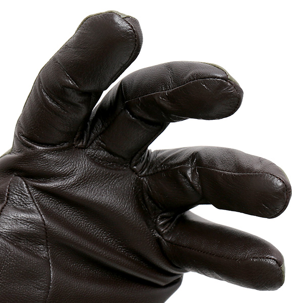  日本の老舗手袋メーカーKURODA(クロダ) 日本製 革手袋 ラムスキン(仔羊革) グリーン 緑色 メンズ 本革 男性 紳士用 手袋