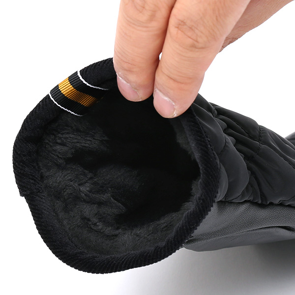  KURODA(クロダ) 仔羊革×リモンタナイロン コンビ手袋 スマホ対応 ブラック 黒 黒色 ラムスキン メンズ レザー 手袋 スマートフォン