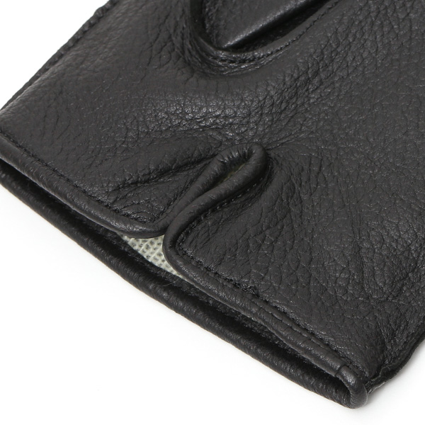  手袋 メンズ 本革 レザー カシミヤ混 カシミア混 ブラック 黒 黒色 日本製 手袋 ディアスキン(鹿革) グローブ KURODA(クロダ)