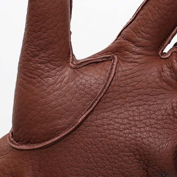  手袋 メンズ 本革 レザー カシミヤ混 カシミア混 ブラウン 茶 茶色 日本製 手袋 ディアスキン(鹿革) グローブ KURODA(クロダ)