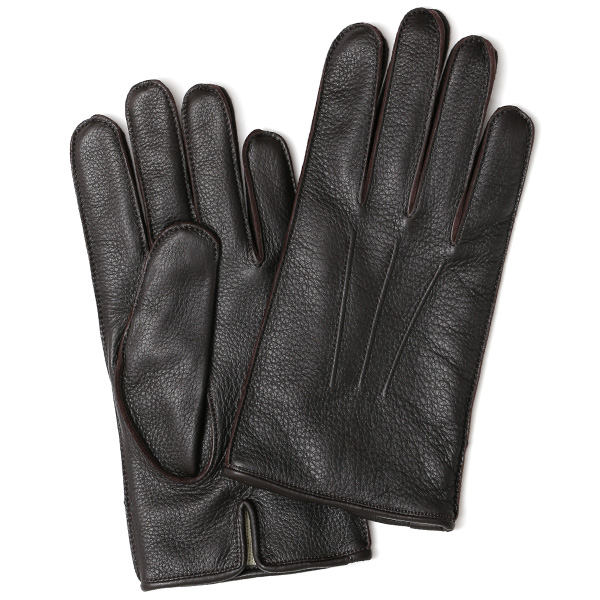 KURODA(クロダ) 鹿革 メンズ 手袋 ダークブラウン