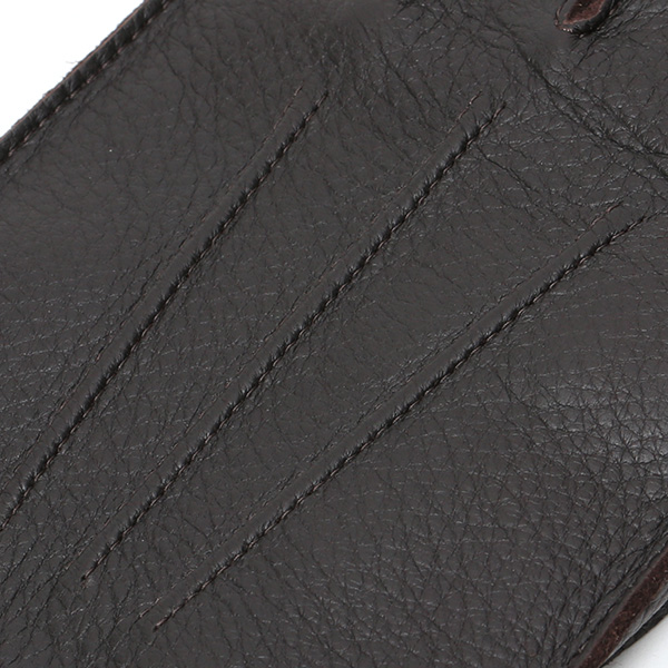  手袋 メンズ 本革 レザー カシミヤ混 カシミア混 ダークブラウン ブラウン 茶 茶色 日本製 手袋 ディアスキン(鹿革) グローブ KURODA(クロダ)