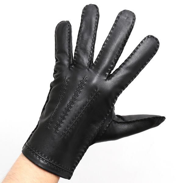  KURODA(クロダ) ラムスキン(仔羊)を使用した高級革手袋 メンズ 本革 手袋 ブラック 黒 黒色 レザー グローブ 革手袋