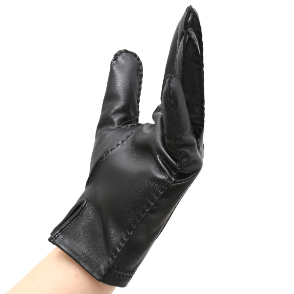  KURODA(クロダ) ラムスキン(仔羊)を使用した高級革手袋 メンズ 本革 手袋 ブラック 黒 黒色 レザー グローブ 革手袋