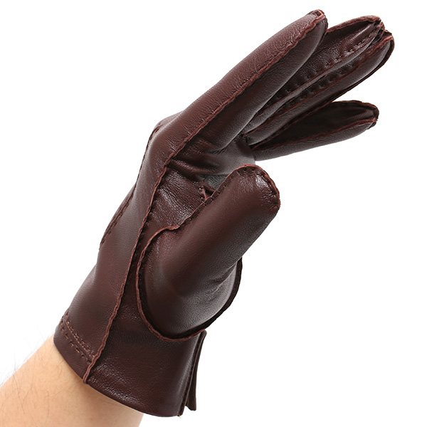  KURODA(クロダ) ラムスキン(仔羊)を使用した高級革手袋 メンズ 本革 手袋 ブラウン 茶 茶色 レザー グローブ 革手袋