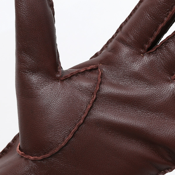  KURODA(クロダ) ラムスキン(仔羊)を使用した高級革手袋 メンズ 本革 手袋 ブラウン 茶 茶色 レザー グローブ 革手袋