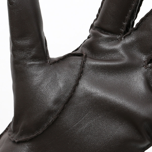  KURODA(クロダ) ラムスキン(仔羊)を使用した高級革手袋 メンズ 本革 手袋 ダークブラウン ブラウン 茶 茶色 レザー グローブ 革手袋