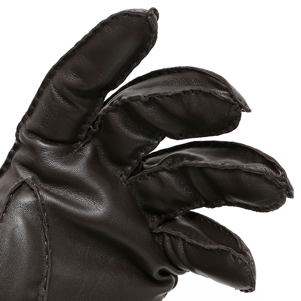  KURODA(クロダ) ラムスキン(仔羊)を使用した高級革手袋 メンズ 本革 手袋 ダークブラウン ブラウン 茶 茶色 レザー グローブ 革手袋