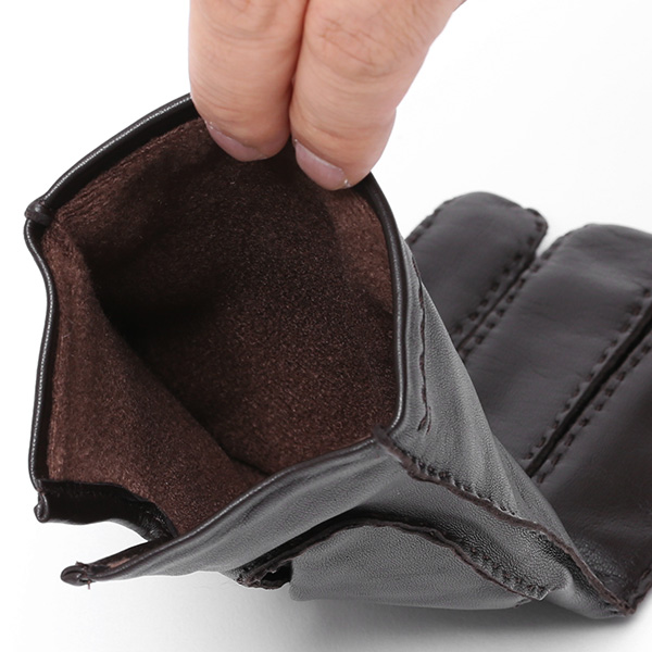  KURODA(クロダ) ラムスキン(仔羊)を使用した高級革手袋 メンズ 本革 手袋 ダークブラウン ブラウン 茶 茶色 レザー グローブ 革手袋