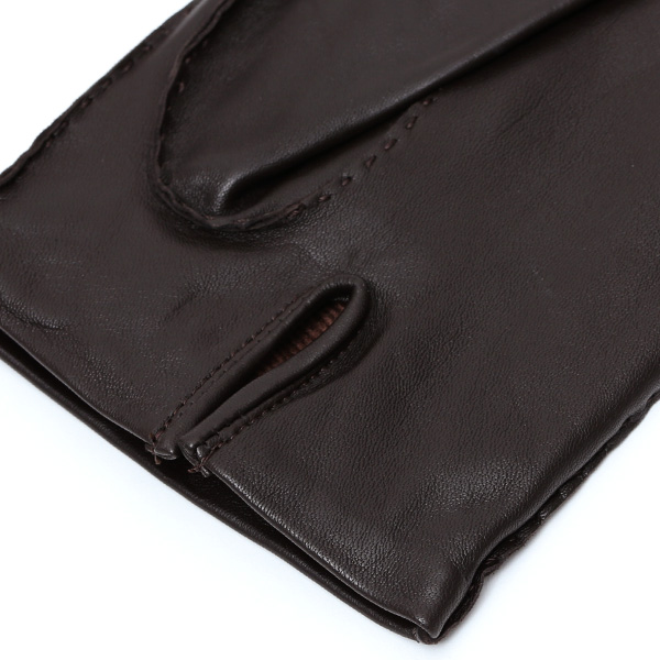  KURODA(クロダ) ラムスキン(仔羊)を使用した高級革手袋 メンズ 本革 手袋 ダークブラウン ブラウン 茶 茶色 レザー グローブ 革手袋