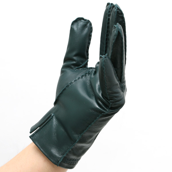  KURODA(クロダ) ラムスキン(仔羊)を使用した高級革手袋 メンズ 本革 手袋 グリーン 緑色 レザー グローブ 革手袋