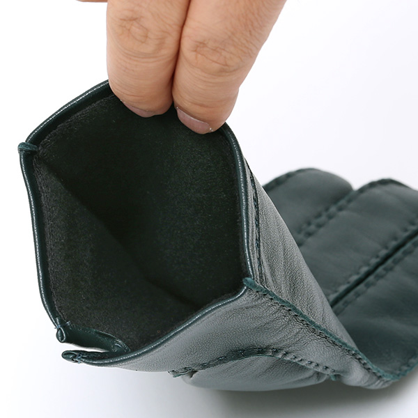  KURODA(クロダ) ラムスキン(仔羊)を使用した高級革手袋 メンズ 本革 手袋 グリーン 緑色 レザー グローブ 革手袋