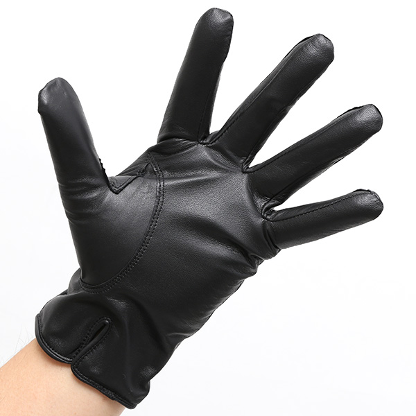  手袋 メンズ 本革 レザー カシミヤ混 カシミア混 ブラック 黒 黒色 日本製 手袋 ラムスキン(仔羊革) グローブ [KURODA(クロダ)]