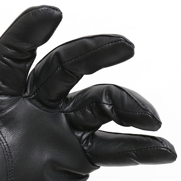  手袋 メンズ 本革 レザー カシミヤ混 カシミア混 ブラック 黒 黒色 日本製 手袋 ラムスキン(仔羊革) グローブ [KURODA(クロダ)]