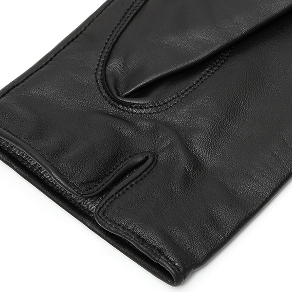  手袋 メンズ 本革 レザー カシミヤ混 カシミア混 ブラック 黒 黒色 日本製 手袋 ラムスキン(仔羊革) グローブ [KURODA(クロダ)]