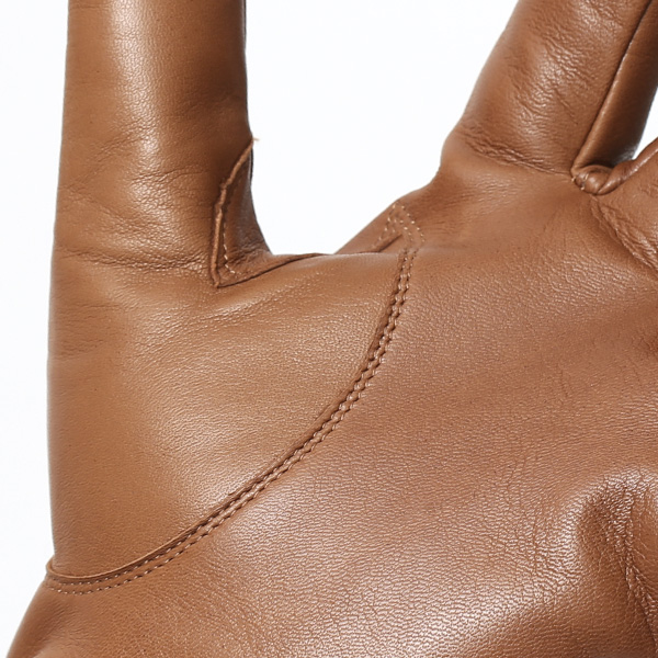  イタリア製ラムスキン(仔羊革)×カシミヤ混裏地 メンズ 手袋 ブラウン 茶 茶色 本革 レザー カシミヤ混 カシミア混 高級 大人 皮 てぶくろ