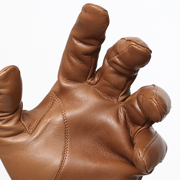  イタリア製ラムスキン(仔羊革)×カシミヤ混裏地 メンズ 手袋 ブラウン 茶 茶色 本革 レザー カシミヤ混 カシミア混 高級 大人 皮 てぶくろ