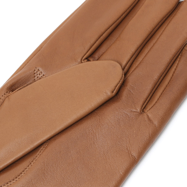  イタリア製ラムスキン(仔羊革)×カシミヤ混裏地 メンズ 手袋 ブラウン 茶 茶色 本革 レザー カシミヤ混 カシミア混 高級 大人 皮 てぶくろ