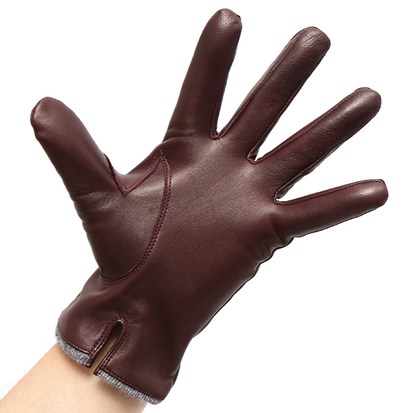  イタリア製ラムスキン(仔羊革)×カシミヤ混裏地 メンズ 手袋 ブラウン 茶 茶色 本革 レザー カシミヤ混 カシミア混 高級 大人 皮 てぶくろ