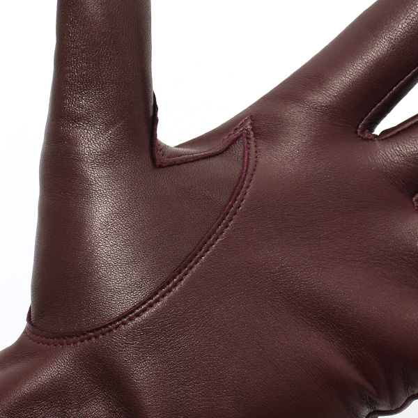  イタリア製ラムスキン(仔羊革)×カシミヤ混裏地 メンズ 手袋 ブラウン 茶 茶色 本革 レザー カシミヤ混 カシミア混 高級 大人 皮 てぶくろ