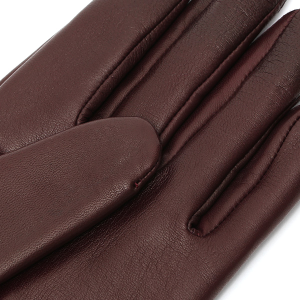  イタリア製ラムスキン(仔羊革)×カシミヤ混裏地 メンズ 手袋 ブラウン 茶 茶色 本革 レザー カシミヤ混 カシミア混 高級 大人 皮 てぶくろ