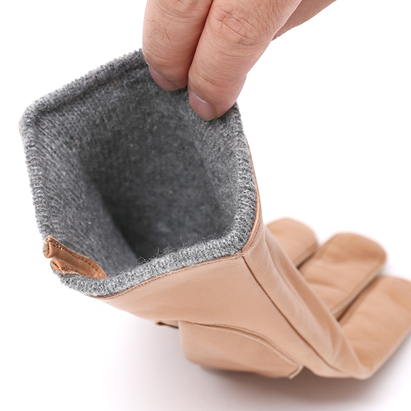  イタリア製ラムスキン(仔羊革)×カシミヤ混裏地 メンズ 手袋 ブラウン 茶 茶色 本革 レザー カシミヤ混 カシミア混 高級 大人 皮 てぶくろ