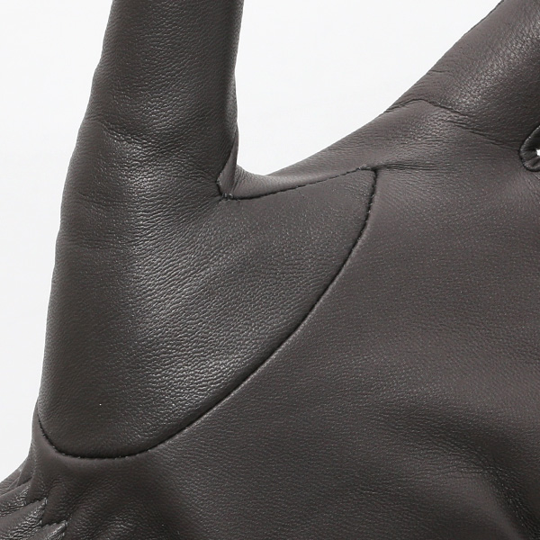  手袋 メンズ 本革 レザー カシミヤ混 カシミア混 ダークグレー グレー グレイ 灰色 手袋 ラムスキン(イタリア製羊革) グローブ KURODA(クロダ)