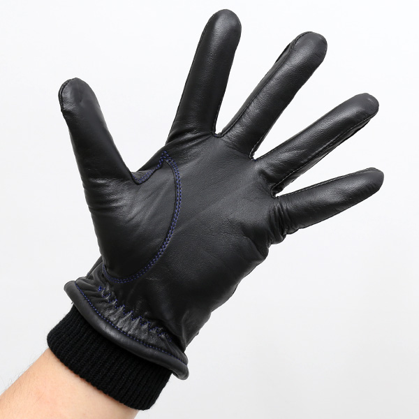  創業40年の手袋専門ブランドKURODA ラムスキン(仔羊)革手袋 メンズ ブラック 黒 黒色 本革 レザー 男性 男 プレゼント クリスマス ギフト