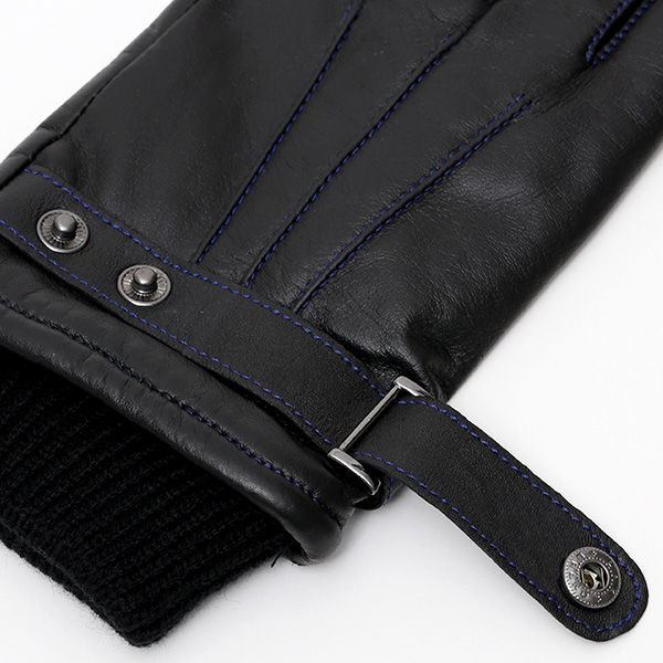  創業40年の手袋専門ブランドKURODA ラムスキン(仔羊)革手袋 メンズ ブラック 黒 黒色 本革 レザー 男性 男 プレゼント クリスマス ギフト