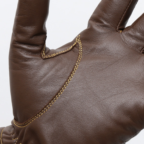  創業40年の手袋専門ブランドKURODA ラムスキン(仔羊)革手袋 メンズ ブラウン 茶 茶色 本革 レザー 男性 男 プレゼント クリスマス ギフト