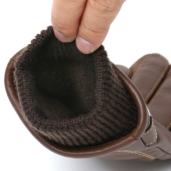  創業40年の手袋専門ブランドKURODA ラムスキン(仔羊)革手袋 メンズ ブラウン 茶 茶色 本革 レザー 男性 男 プレゼント クリスマス ギフト