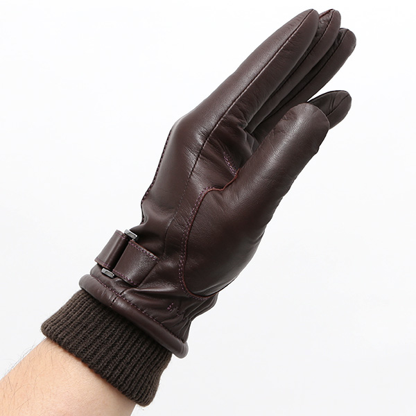  創業40年の手袋専門ブランドKURODA ラムスキン(仔羊)革手袋 メンズ ダークブラウン ブラウン 茶 茶色 本革 レザー 男性 男 プレゼント クリスマス ギフト
