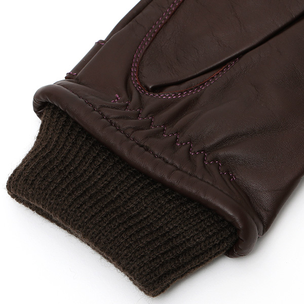  創業40年の手袋専門ブランドKURODA ラムスキン(仔羊)革手袋 メンズ ダークブラウン ブラウン 茶 茶色 本革 レザー 男性 男 プレゼント クリスマス ギフト