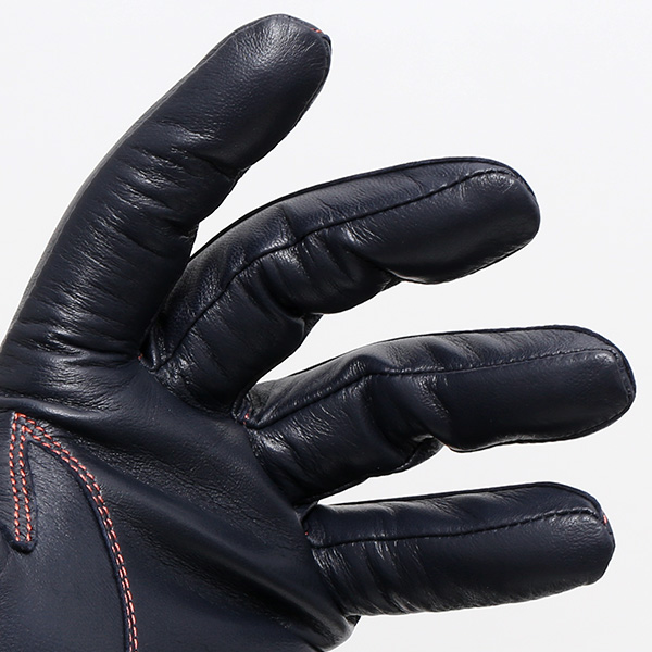  創業40年の手袋専門ブランドKURODA ラムスキン(仔羊)革手袋 メンズ ブルー ネイビー 青色 本革 レザー 男性 男 プレゼント クリスマス ギフト