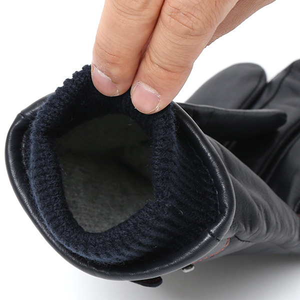  創業40年の手袋専門ブランドKURODA ラムスキン(仔羊)革手袋 メンズ ブルー ネイビー 青色 本革 レザー 男性 男 プレゼント クリスマス ギフト