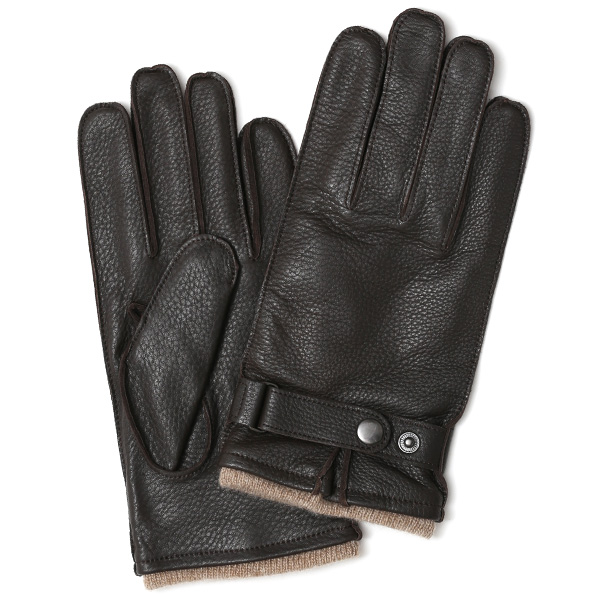 KURODA(クロダ) 鹿革 メンズ 手袋 ダークブラウン