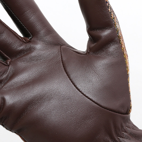  ブリティッシュウール 手袋 メンズ 本革 レザー スマートフォン対応 スマホ ブラウン 茶 茶色 手袋 グローブ KURODA(クロダ)