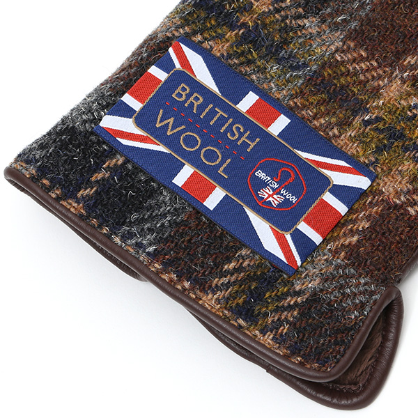  ブリティッシュウール 手袋 メンズ 本革 レザー スマートフォン対応 スマホ ブラウン 茶 茶色 手袋 グローブ KURODA(クロダ)